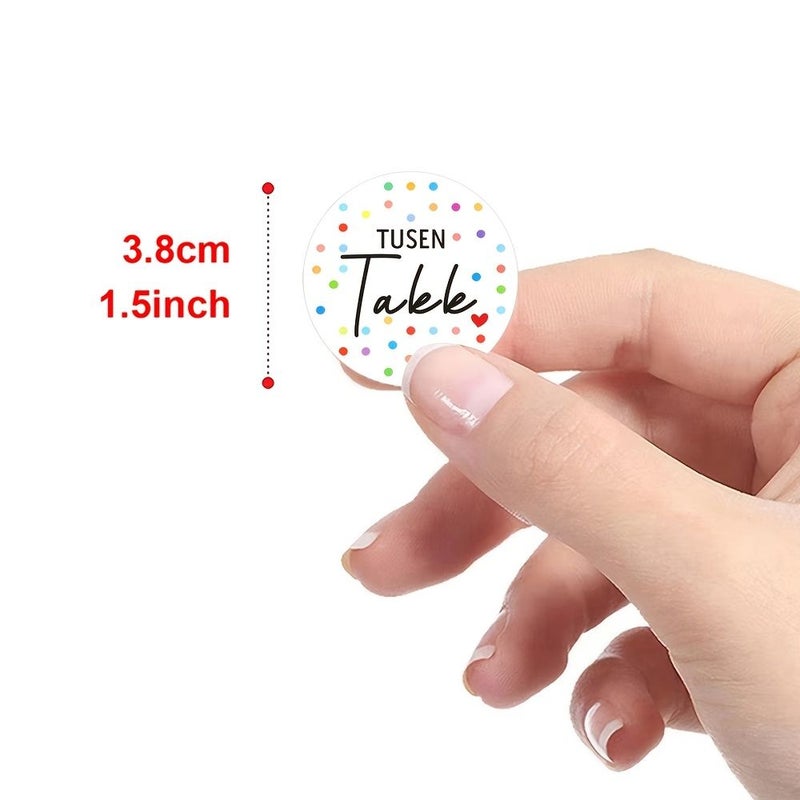 Colorful Polka Dot Heart Tusen Takk Stickers 120 Pcs Norwegian Thank You So Much Stickers Cross Border ECommerce Package Decorative Stickers Gift Card Sealing Stickers Gratitude Themed Stickers - Image 2