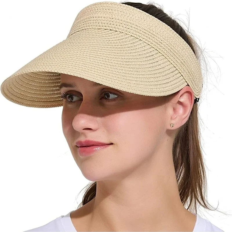 Tezzgelsin Women's Straw Visor Hat