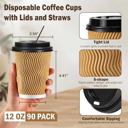 Amit Marketing Rippal 220ML 3-Ply Paper Cups - Disposable Spectra Cups for Tea, Coffee, Hot & Cold Drinks | Paper Cups for Home, Office, Party, Picnic, Travel & Events - Pack of 100 - Image 2