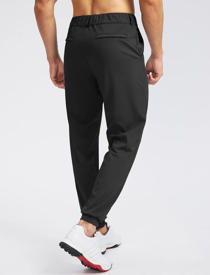Soothfeel Men's Golf Joggers Pants with 5 Pockets Slim Fit Stretch Sweatpants Running Travel Dress Work Pants for Men(Black, XL - Image 4