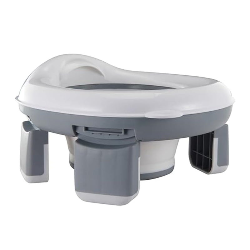 AISIBO Travel Foldable Potty Training Toilet with Storage Bag NonSlip Portable Car Potty Outdoor Indoor Easy to Clean Gray - Image 1