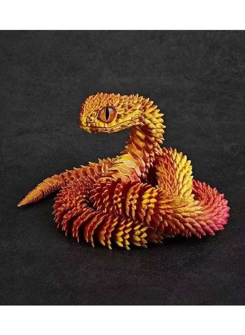 3D Printed Viper with Movable Joints,Three-dimensional Simulation of Animal Gradient Printed Snake