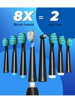 Sonic Electric Toothbrushes For Adults 8 Brush Heads Electric Toothbrush With 40000 Vpm Deep Clean 5 Modes Rechargeable Toothbrushes Fast Charge 4 Hours Last 30 Days - pzsku/Z151B0A11C42F124F2E35Z/45/_/1696071425/579da323-8f17-4fc1-a65e-107328b44d25