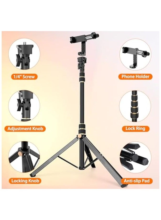 erorex Tripod for iPhone, 170cm Extendable Phone Tripod with Remote, Aluminum & Sturdy Selfie Stick Tripod for Mobile, Mobile Tripod Stand for Video Recording, Travel Phone Tripod for Small Camera - Image 5