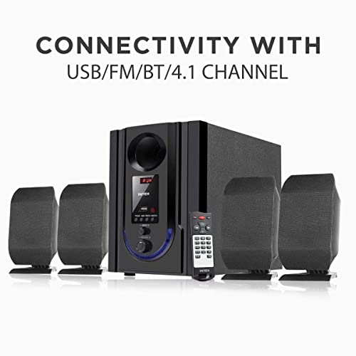 Intex IT-301 FMUB 60 Watt 4.1 Channel Wireless Bluetooth Multimedia Speaker (Black) - Image 3