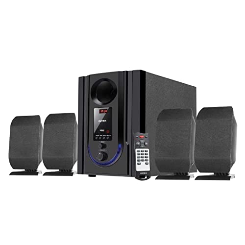 Intex IT-301 FMUB 60 Watt 4.1 Channel Wireless Bluetooth Multimedia Speaker (Black) - Image 1