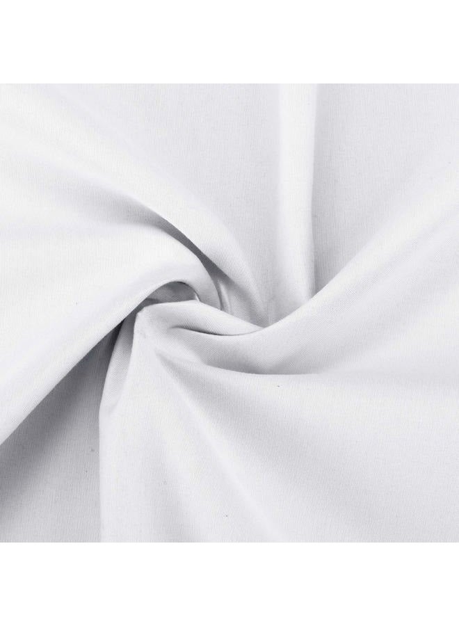 Home Collection 3 Pieces Solid Color Kitchen Curtain Set Tier and Valence with Rod Pocket Microfiber 100% Sunlight Blackout Drapes Window Treatment New (White) - Image 4