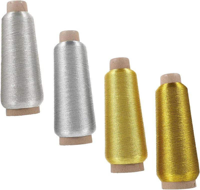 خيوط التطريز المعدنية 4 لفات للتطريز اليدوي المتقاطع واللحف - Image 1