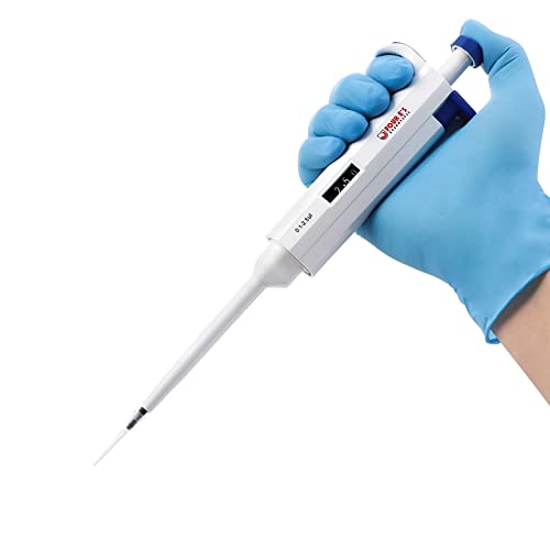 FOUR E'S SCIENTIFIC Single Channel Pipettor, Adjustable Variable Volume Micropipette High Accurate Pipettor for Laboratory (0.1-2.5uL) - Image 1