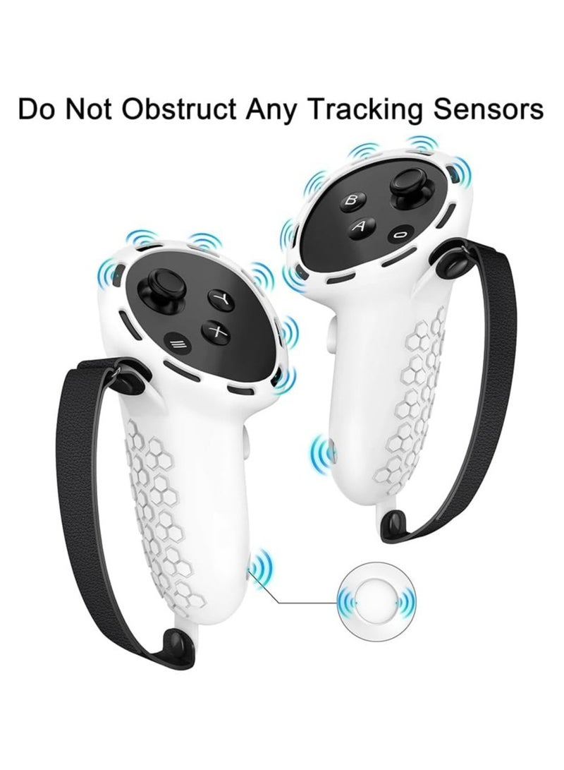 general Controller Grip for Meta Quest 3 - Comfortable Silicone Case with Hand Strap and 2 Joystick Covers - Oculus Quest 3 accessory with precise holes - Image 3