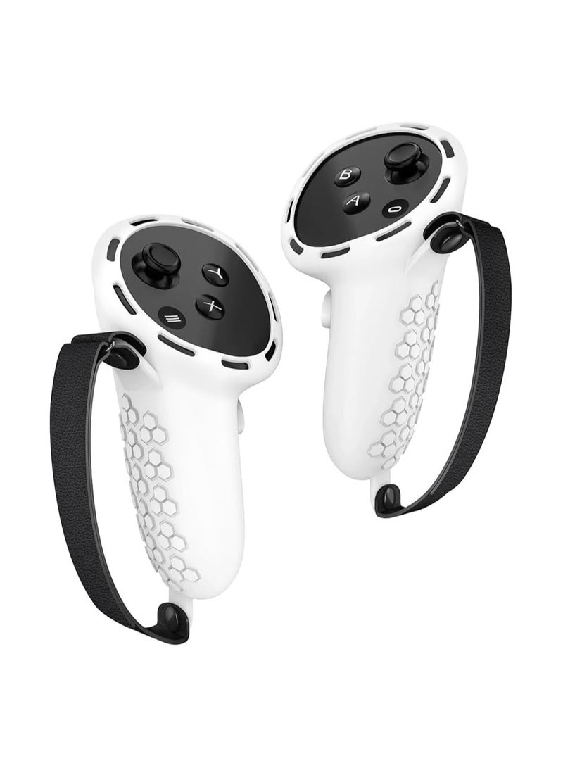 general Controller Grip for Meta Quest 3 - Comfortable Silicone Case with Hand Strap and 2 Joystick Covers - Oculus Quest 3 accessory with precise holes - Image 1