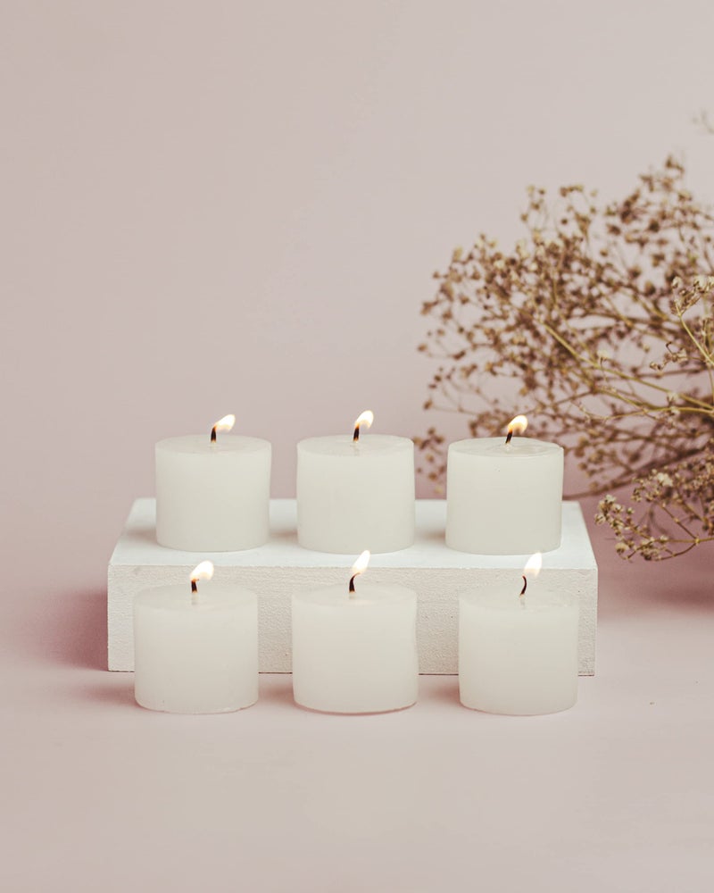 AURA DECOR AuraDecor Jasmine Scented Votive Candles Pack of 12 | Smokeless Long Burning Wax Aroma Candles (Up to 8 Hours) for Home Decor, Wedding, Spa, Meditation & Gifting - Image 1