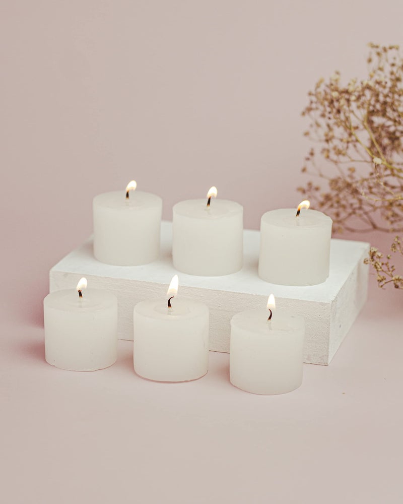 AURA DECOR AuraDecor Jasmine Scented Votive Candles Pack of 12 | Smokeless Long Burning Wax Aroma Candles (Up to 8 Hours) for Home Decor, Wedding, Spa, Meditation & Gifting - Image 2