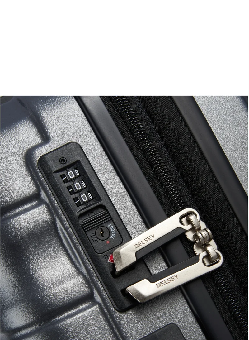 DELSEY Paris Tiphanie 82cm Hardcase 4 Double Wheel Expandable Check-In Luggage Trolley Case Grahite - 00389283101ME