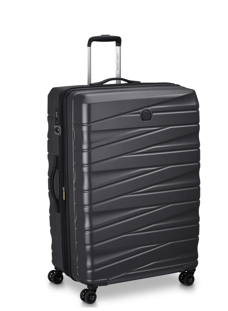 DELSEY Paris Tiphanie 82cm Hardcase 4 Double Wheel Expandable Check-In Luggage Trolley Case Grahite - 00389283101ME