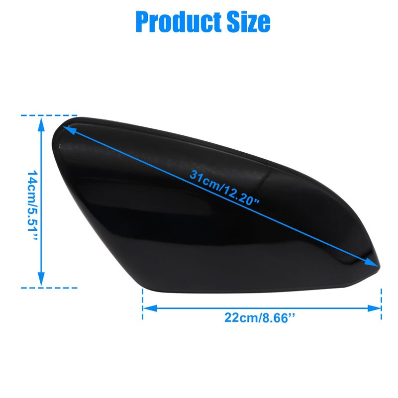 Priprilod Right Passenger Side Mirror Cap Cover Compatible With Honda Civic 2016 2017 2018 2019 2020 2021 Glossy Black #76201-TBA-A11ZF 76201-TBA-A21ZG - Image 2