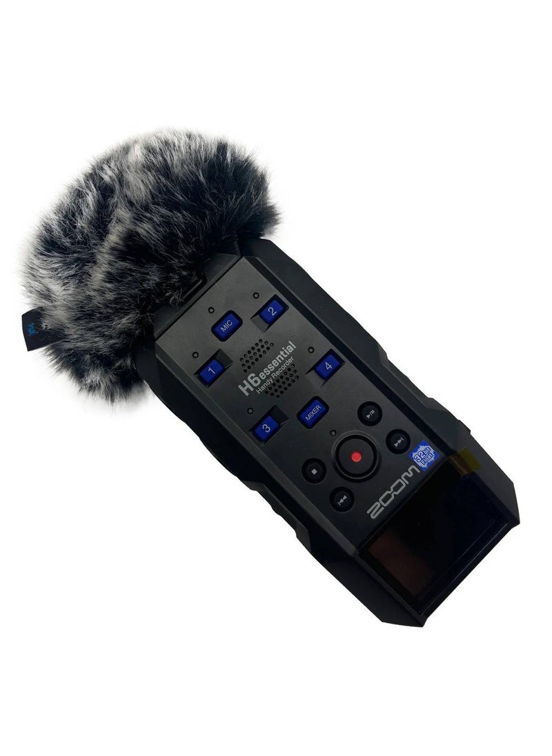بيعتكلها واقي الرياح من الفرو للميكروفون، واقي الرياح من القط الميت، متوافق مع Zoom H6 Essential (رمادي)  - Image 4