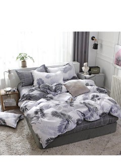 Sharpdo 4-Piece Bedding Sheet Set Comforter Set Luxurious Cotton and Soft Microfiber with 1 Duvet/Quilt Cover And 1 Flat sheet And 2 Pillowcases Queen 2.0m bed (200*230cm)  - Image 4