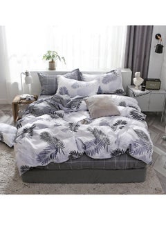 Sharpdo 4-Piece Bedding Sheet Set Comforter Set Luxurious Cotton and Soft Microfiber with 1 Duvet/Quilt Cover And 1 Flat sheet And 2 Pillowcases Queen 2.0m bed (200*230cm)  - Image 3