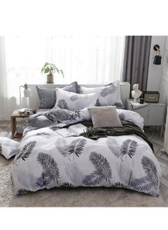 Sharpdo 4-Piece Bedding Sheet Set Comforter Set Luxurious Cotton and Soft Microfiber with 1 Duvet/Quilt Cover And 1 Flat sheet And 2 Pillowcases Queen 2.0m bed (200*230cm)  - Image 2