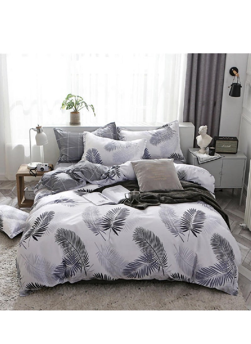 Sharpdo - 4-Piece Bedding Sheet Set Comforter Set Luxurious Cotton and Soft Microfiber with 1 Duvet/Quilt Cover And 1 Flat sheet And 2 Pillowcases Queen 2.0m bed (200*230cm) - Image 1