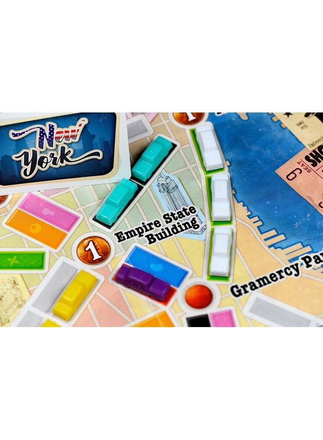 Days of Wonder لعبة تذكرة لركوب قطار نيويورك؛ لعبة إستراتيجية لبناء مسار القطار؛ لعبة عائلية ممتعة للأطفال والكبار؛ من سن 8 سنوات فما فوق؛ من 2 إلى 4 لاعبين؛ متوسط وقت اللعب 10 إلى 15 دقيقة؛ من صنع Days Of Wonder - Image 5