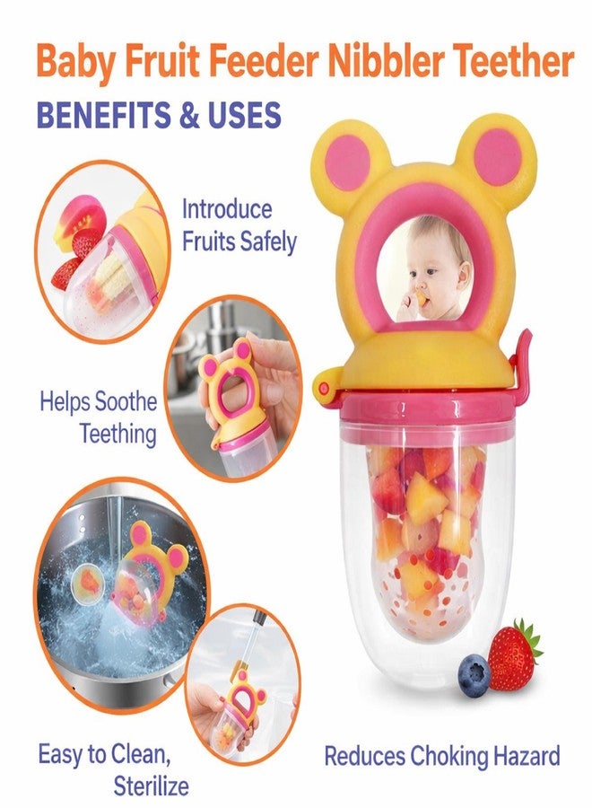 Alya The Cheeky Kidzz Baby Infant and Toddler Grooming Nail Cutter Kit with Scissors/Baby Nail Clipper Safety Cutter & Manicure Pedicure Care Kit & Baby & Soft Silicone Fresh Fruit Food Nibbler (Design 1) - Image 3