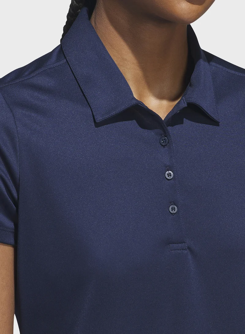 Adidas Blue Performance Solid Polo for Women | Best Price UAE