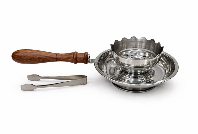 Radin Incense Bakhoor Burner with Wooden Handle & Safety Tong  High Quality Steel - Image 1