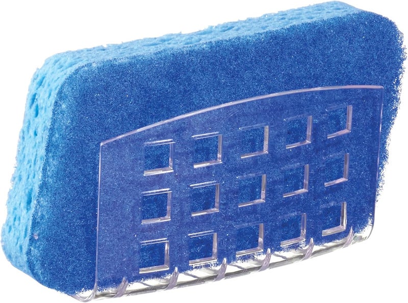 InterDesign Med+ Suction Sponge Holder - Clear Plastic with Strong Suction Cups - Image 1