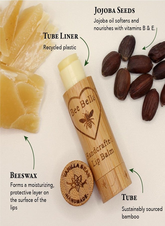 Bee Bella Lip Balm, Vanilla Bean, 3 Pack, Moisturizing Lip Care, 100% Natural, Original Organic Beeswax with Vitamin E, Handmade in USA - Image 2