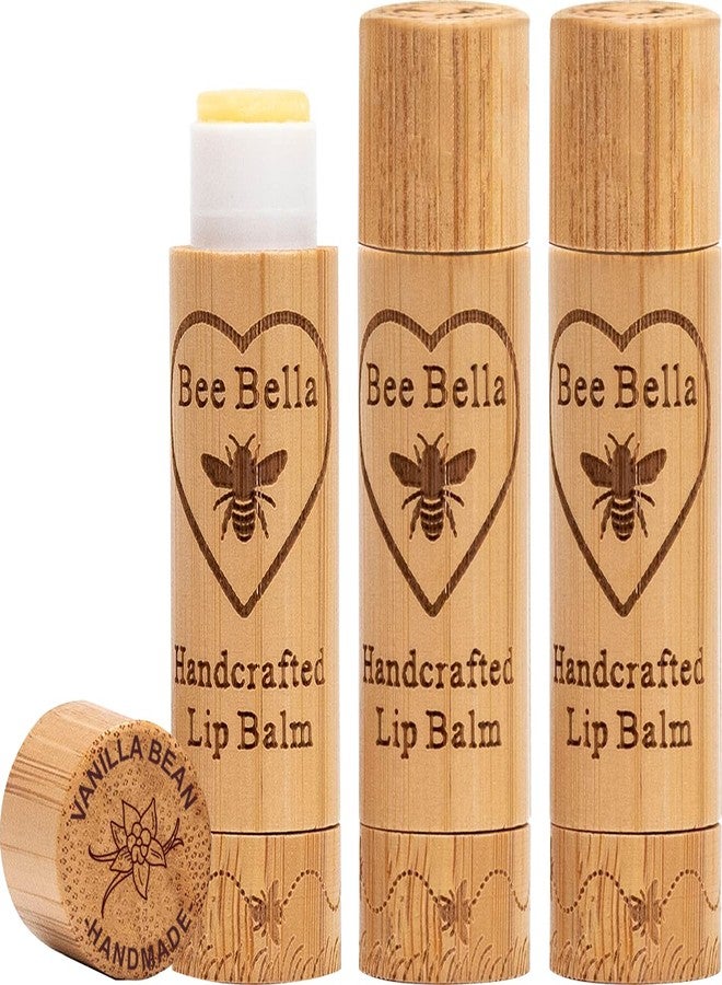 Bee Bella Lip Balm, Vanilla Bean, 3 Pack, Moisturizing Lip Care, 100% Natural, Original Organic Beeswax with Vitamin E, Handmade in USA - Image 1