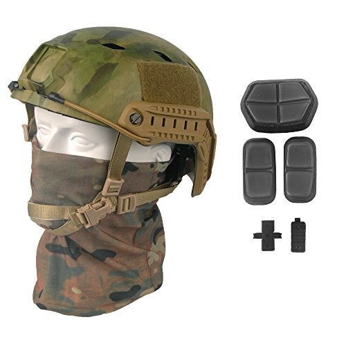 LOOGU Fast BJ Base Jump Tactical Helmet for Airsoft with 12-in-1 Headwear - Image 2