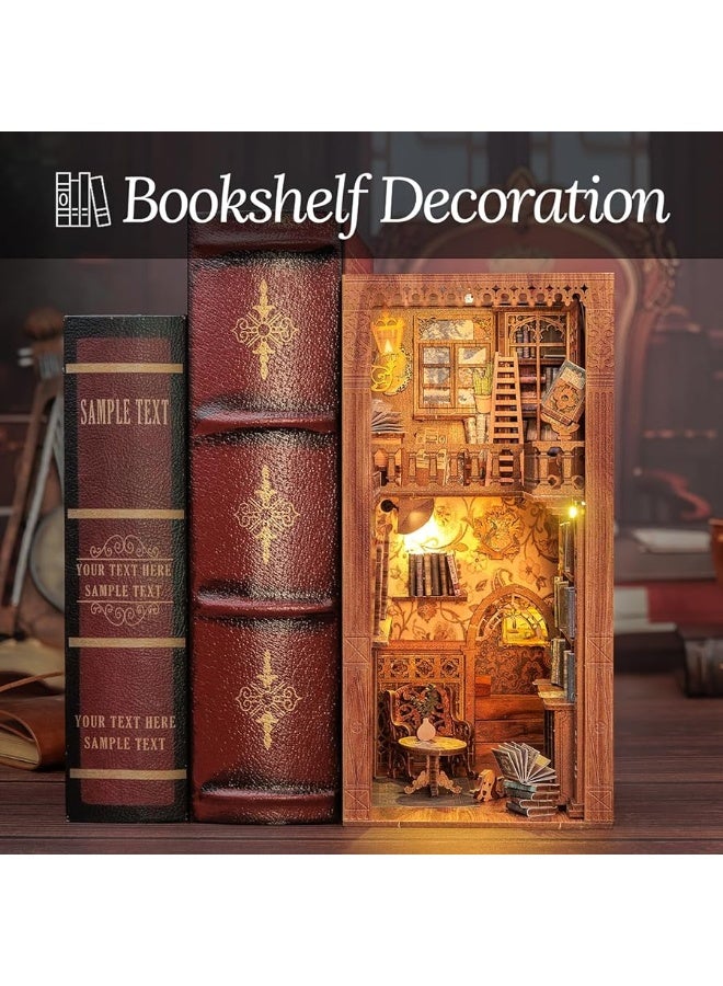 CUTEBEE Book Nook Kit - DIY Miniature House Dollhouse Kit for Adult and Teens, Booknook Bookshelf Decor Alley Model Build with LED Light, Gifts for Family and Friends (Eternal Bookstore) - Image 3