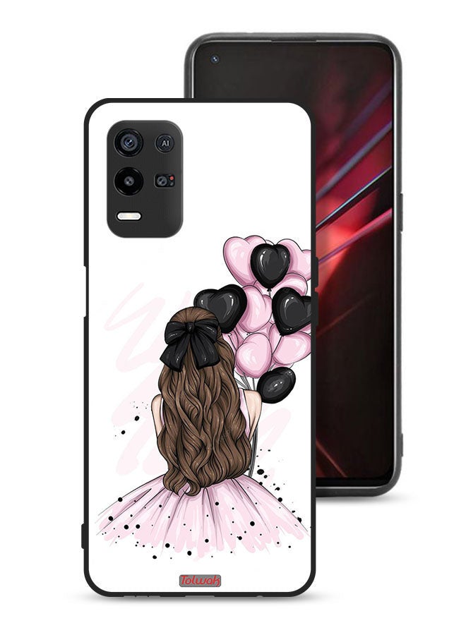 Tolwak Oppo K9x Protective Case Cover Holding Balloons Girl Art - Image 1