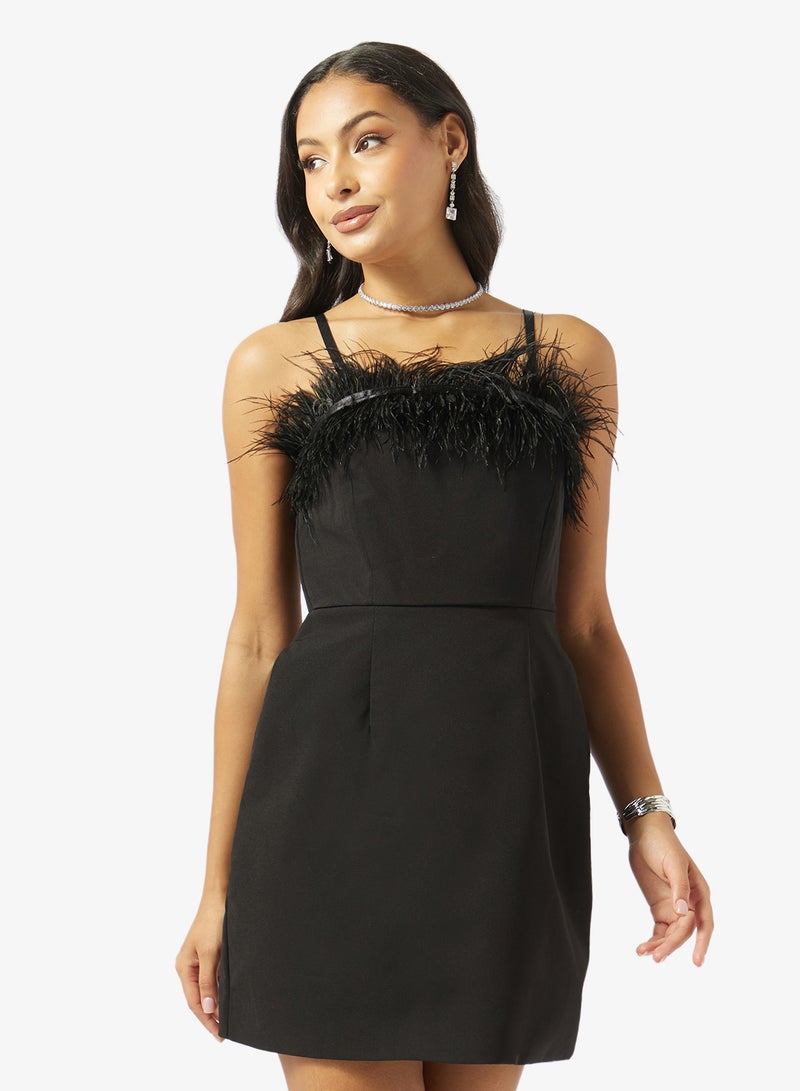 Style Cheat Embellished Square Neck Midi Dress - Image 1