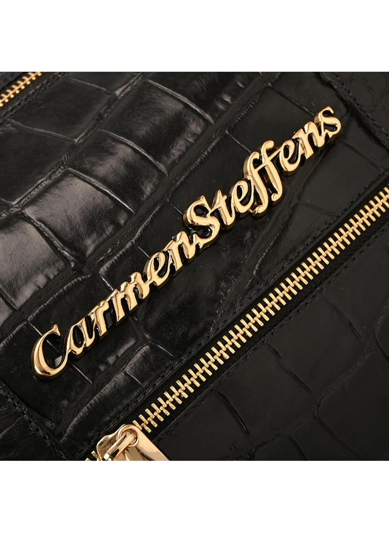 Carmen Steffens  Black Croco Leather Handbag for Women | Best Price UAE
