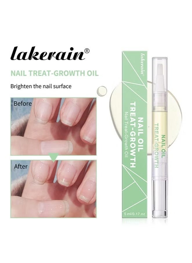lakerain Nail Care Solution, Nail Oil Treat Growth-Cuticle Oil Strengthens Nail Cuticles Removes Moisturizes and Nourishes, 5 ml - Image 1