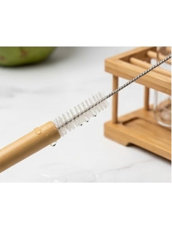 Happy Home Bamboo Straws Reusable Eco Friendly Drinking Straws with Cleaning Brush – Natural Organic Bamboo Straw Set for Hot & Cold Drinks, Smoothies, Coffee & Cocktails – Plastic Free Sustainable Straws Pack of 4 - Image 4