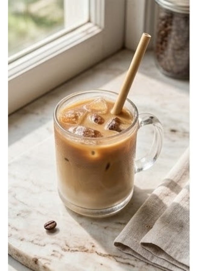 Happy Home Bamboo Straws Reusable Eco Friendly Drinking Straws with Cleaning Brush – Natural Organic Bamboo Straw Set for Hot & Cold Drinks, Smoothies, Coffee & Cocktails – Plastic Free Sustainable Straws Pack of 4 - Image 3