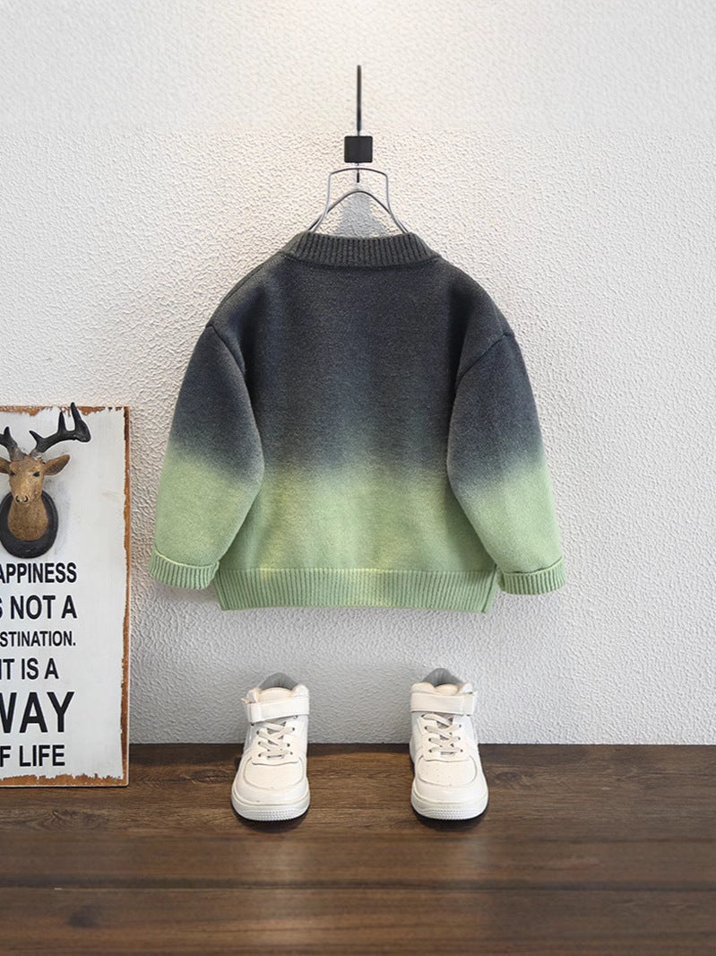 Boys' Spring Sweater Cardigan Coat Children'S Knitted Cardigan Baby Jacket Fashionable Tide - Image 3