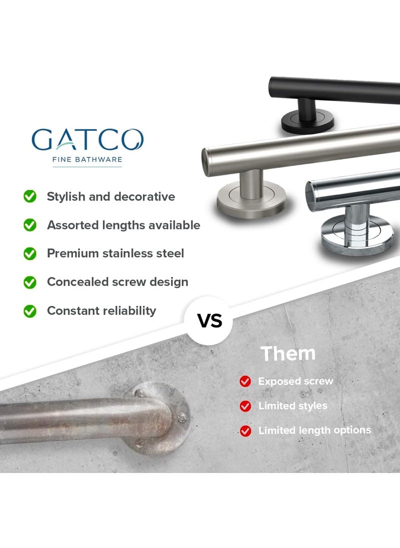 gatco Gatco 853 Latitude II 18Inch Grab Bar Stainless Steel  - Image 5