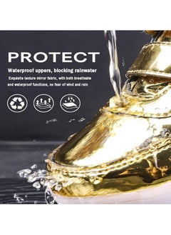 Generic LED Light Up Shoes for Boys Girls Luminous Walking LED Dancing Gold Sneakers with Wings USB Charging (Gold)  - Image 4