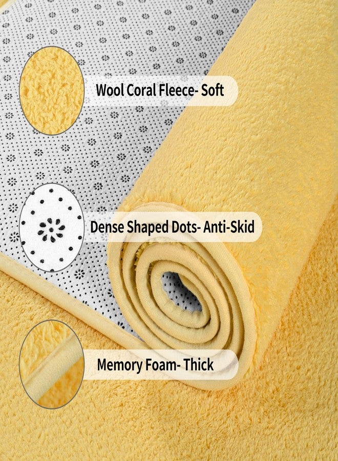 FlyDOIT Area Rugs for Bedroom Living Room, 5x8 Yellow Super Soft Comfy Thickened Memory-Foam Indoor Carpets, Modern Aesthetic Minimalist Carpet for Boys Girls Adults Apartment Nursery Home Décor - Image 5