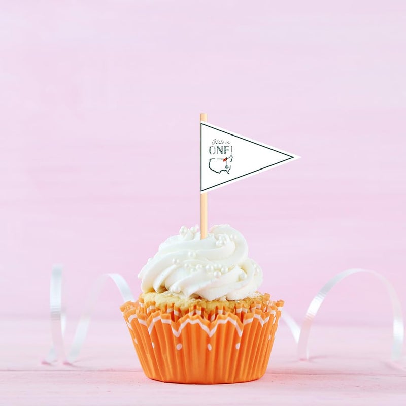Geloar Hole in One Golf Party Decorations, 240-Piece Set with Cocktail Napkins, Plates, Cups, Bottle Labels, Toothpick Flags, Straws, Gift Tags, and Forks for Golf Birthday and 1st Hole in One Parties - Image 5