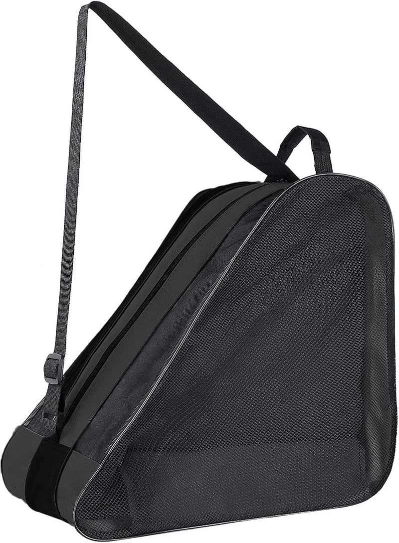woobles Roller Skate Bag, Breathable Ice Skate Bag with Adjustable Shoulder Strap Oxford Cloth Skating Shoes Storage Bag Triangular Roller Skate Bag for Women Men Kid Adults - Image 1