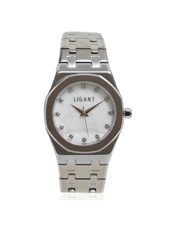 LIGANT Luxury Women's Stainless Steel Watch in Silver - Elegant Modern Design - Rust Resistant Wristwatch for Events & Daily Wear - Image 1