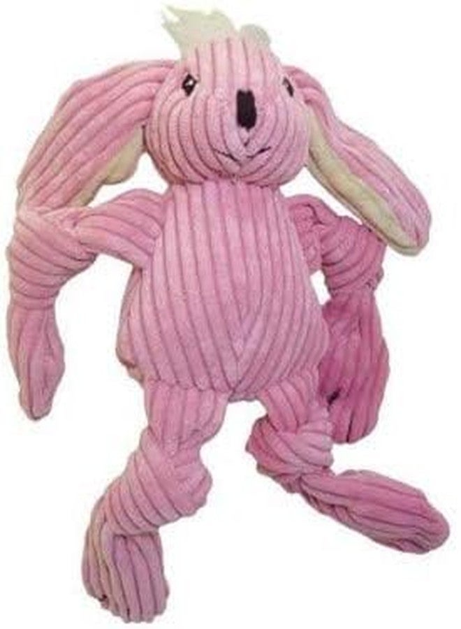 HuggleHounds لعبة HuggleHounds Knottie القطيفة للكلاب - لعبة محشوة للكلاب، ألعاب للجراء، لعبة تصدر صوتاً للكلاب الصغيرة والمتوسطة والكبيرة، قطيفة متينة لإبقائهم مشغولين - أرنب صغير، كبير - Image 1
