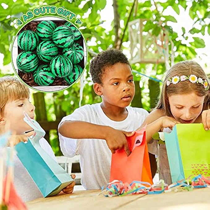 YHRY 12 Pcs Watermelon Stress Balls, Bouncy Balls, 2.5 Inch Mini Foam Balls, Feel Calm and Relax, for Children Adults Stress Relief, Party Supplies, School Carnival Reward, Ball Games - Image 4