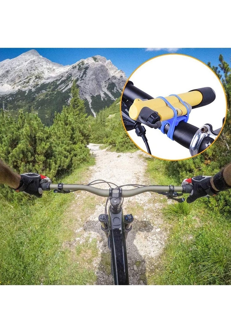Y&D - 16PCS MTB Bicycle Silicone Band Bike Flashlight Holder strap, Universal Flash Light Phone, Led Rubber Elastic Strips Handle Lock blocks, Bandage Clip Belt Ribbon Mount - Image 1